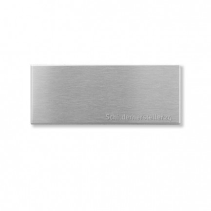 Schild aus Edelstahl - silber geschliffen - 100x40mm