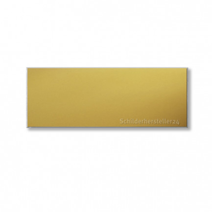 Schild aus Messing - gold satiniert - 100x40mm - mit Diamantschliff