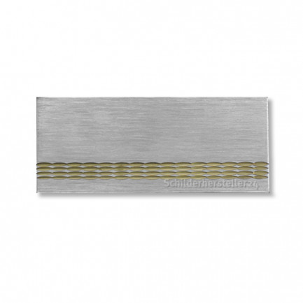 Schild aus Messing - silber satiniert - 120x50mm - mit Diamantschliff