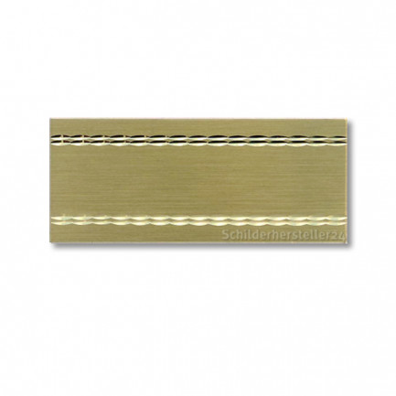Schild aus Messing - gold satiniert - 120x50mm - mit Diamantschliff
