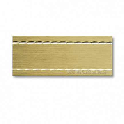 Schild aus Messing - gold satiniert - 100x40mm - mit Diamantschliff