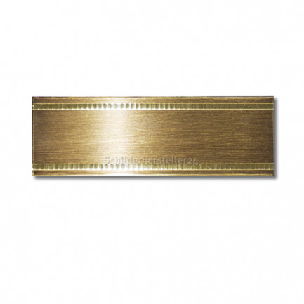 Namensschild aus Messing mit satinierter Oberfläche - 150x50mm