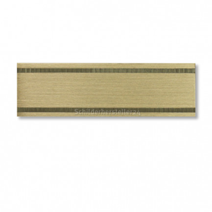 Namensschild aus Messing gold satiniert  - 150x45mm