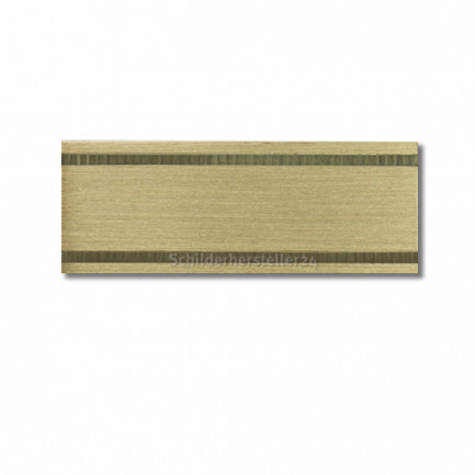 Messingschild gold satiniert  - 120x45mm