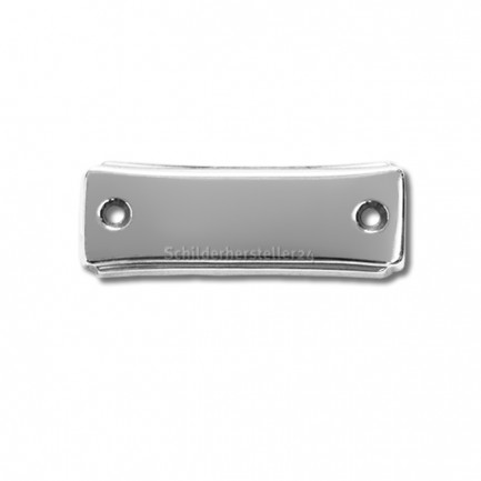 kleines Messingschild silber verchromt  - 80x30mm