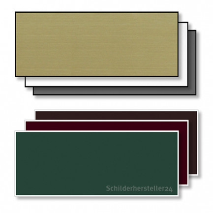 Schild aus Kunststoff - mit Facette - verschiedene Farben - 100x40mm