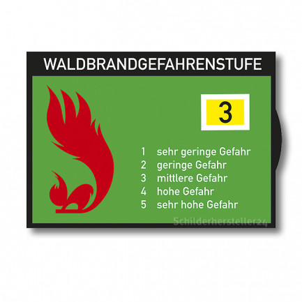 Hinweisschild - Waldbrandgefahrenstufen - 300038