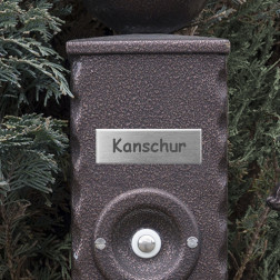 Klingelschild aus Edelstahl