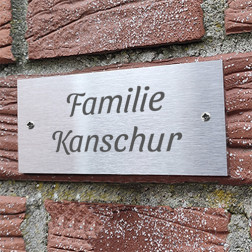 Edelstahlschild 120x45mm 