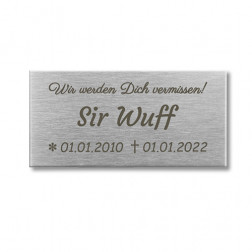 Gedenkschild mit Spruch 120x60mm