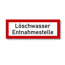 Hinweisschild Löschwasser Entnahmestelle 