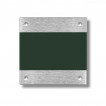 Namensschild - Edelstahl - grün - mit vier Bohrungen - 100126