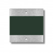 Namensschild - Edelstahl - grün - mit zwei Bohrungen - 100126