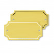 Schild - Aluminium eloxiert - gold - glänzend - 100x50mm - mit Bohrungen rechts & links