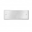 Schild aus Aluminium - Edelstahloptik - 120x45mm - rechteckig - mit Bohrungen