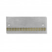 Schild aus Messing - silber satiniert - 120x50mm - mit Diamantschliff - und Bohrlöcher