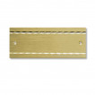 Messingschild - gold satiniert - 100x40mm - mit Diamantschliff - und Bohrloecher