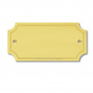 Schild aus Messing - gold poliert - 100x50mm - mit Bohrlöcher